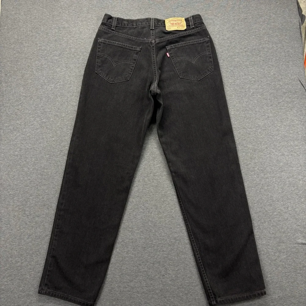 VTG Levi's 550 Jeans Mens 32x32 TAG 34x32 Relaxed Fit Black Made In The USA Y2K